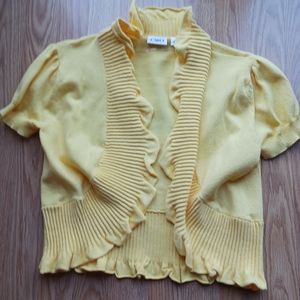 Ladies Cato size small yellow crop sweater